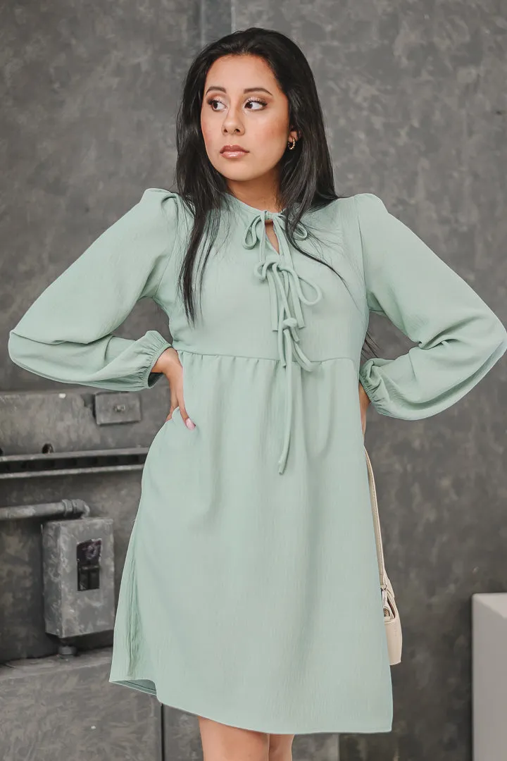 Breezy Bow Baby Doll Dress | Aloe