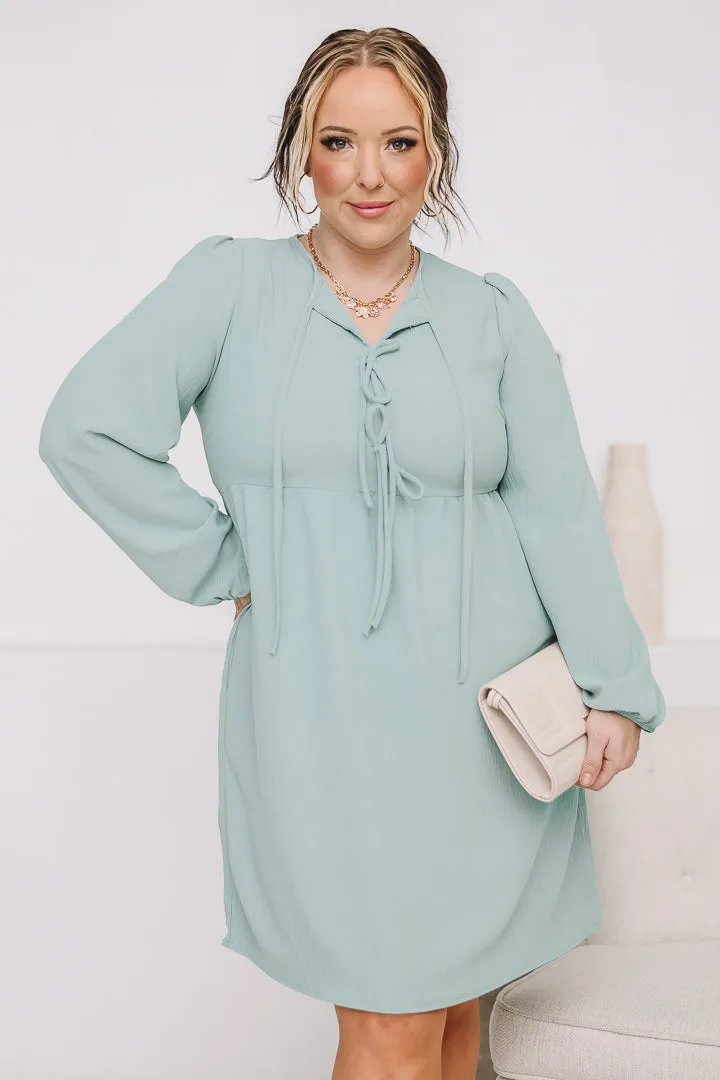 Breezy Bow Baby Doll Dress | Aloe
