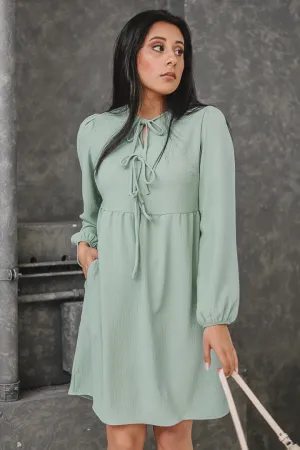 Breezy Bow Baby Doll Dress | Aloe
