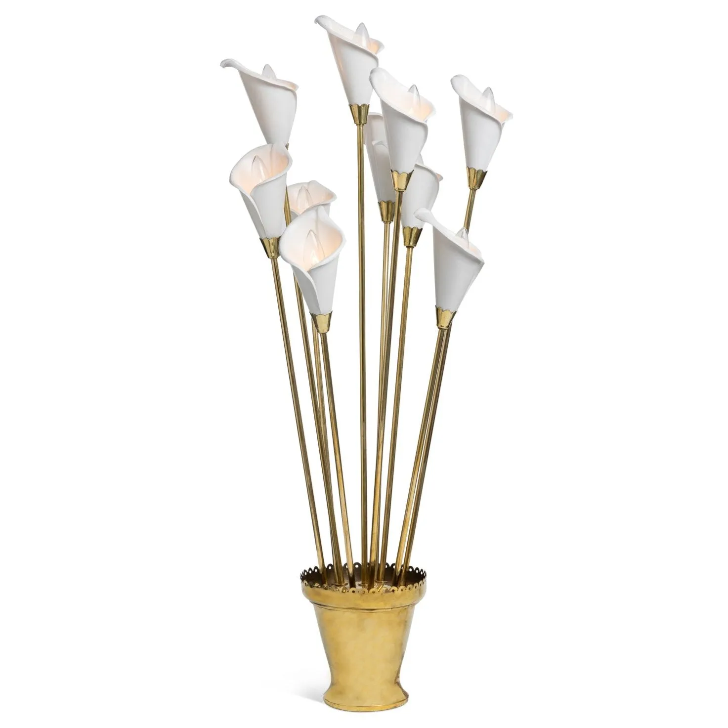 Calla Lily Flower Lamp by Angelo Lelii, Italy 1960’s