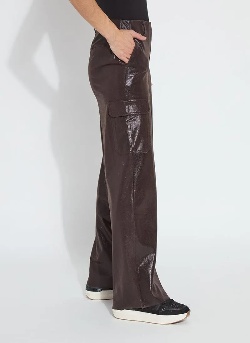 Callie Patent Foil Vegan Suede Pant (32" Inseam)