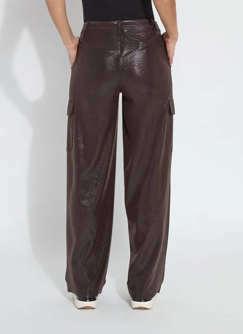 Callie Patent Foil Vegan Suede Pant (32" Inseam)
