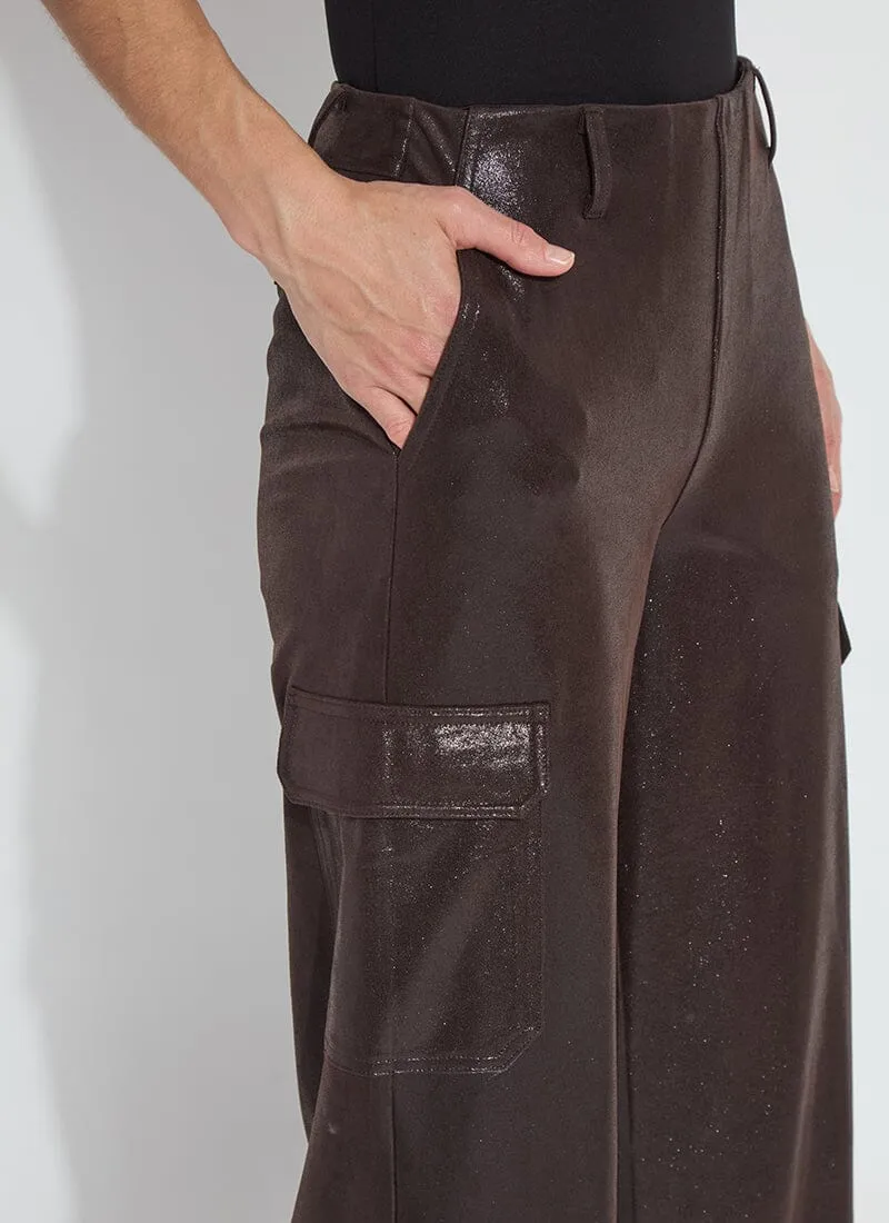 Callie Patent Foil Vegan Suede Pant (32" Inseam)