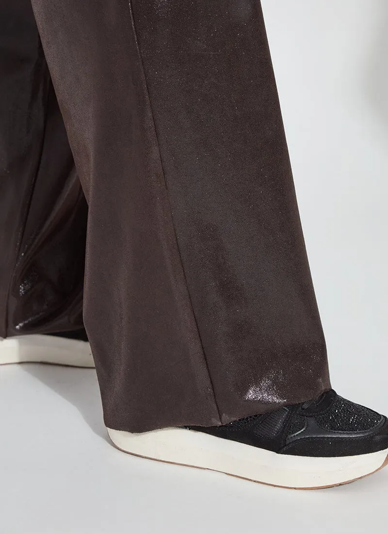 Callie Patent Foil Vegan Suede Pant (32" Inseam)