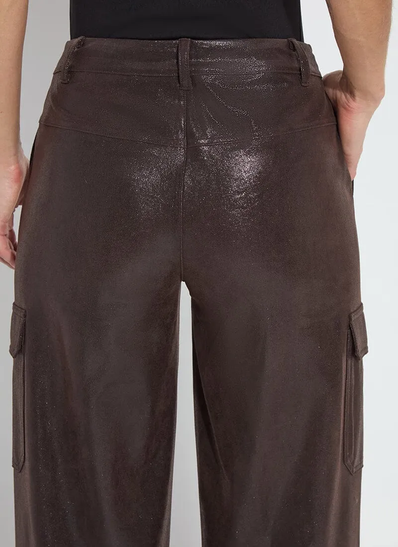 Callie Patent Foil Vegan Suede Pant (32" Inseam)