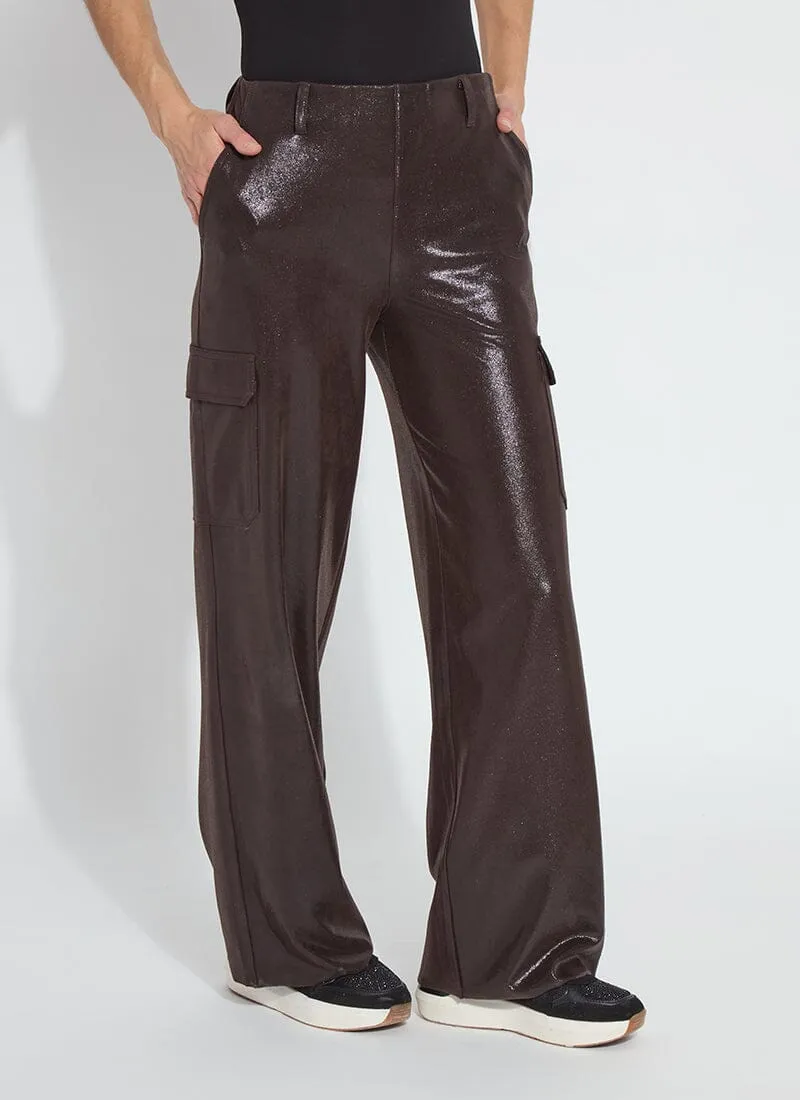 Callie Patent Foil Vegan Suede Pant (32" Inseam)