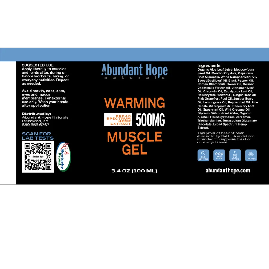 CBD Warming Muscle Gel Pump 500mg