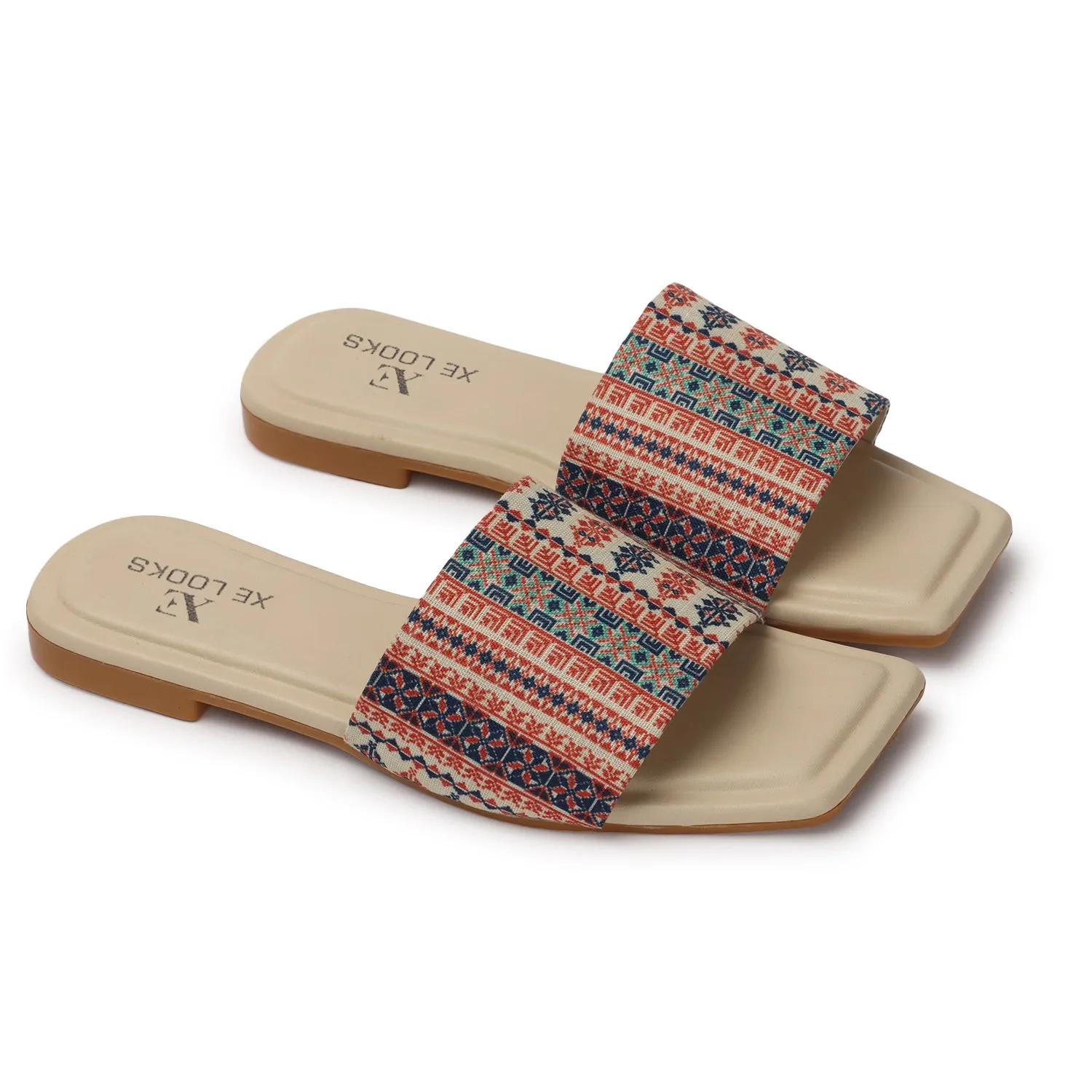 Chic Soft & Comfortable Casual Multicolor Printed Flats Slippers