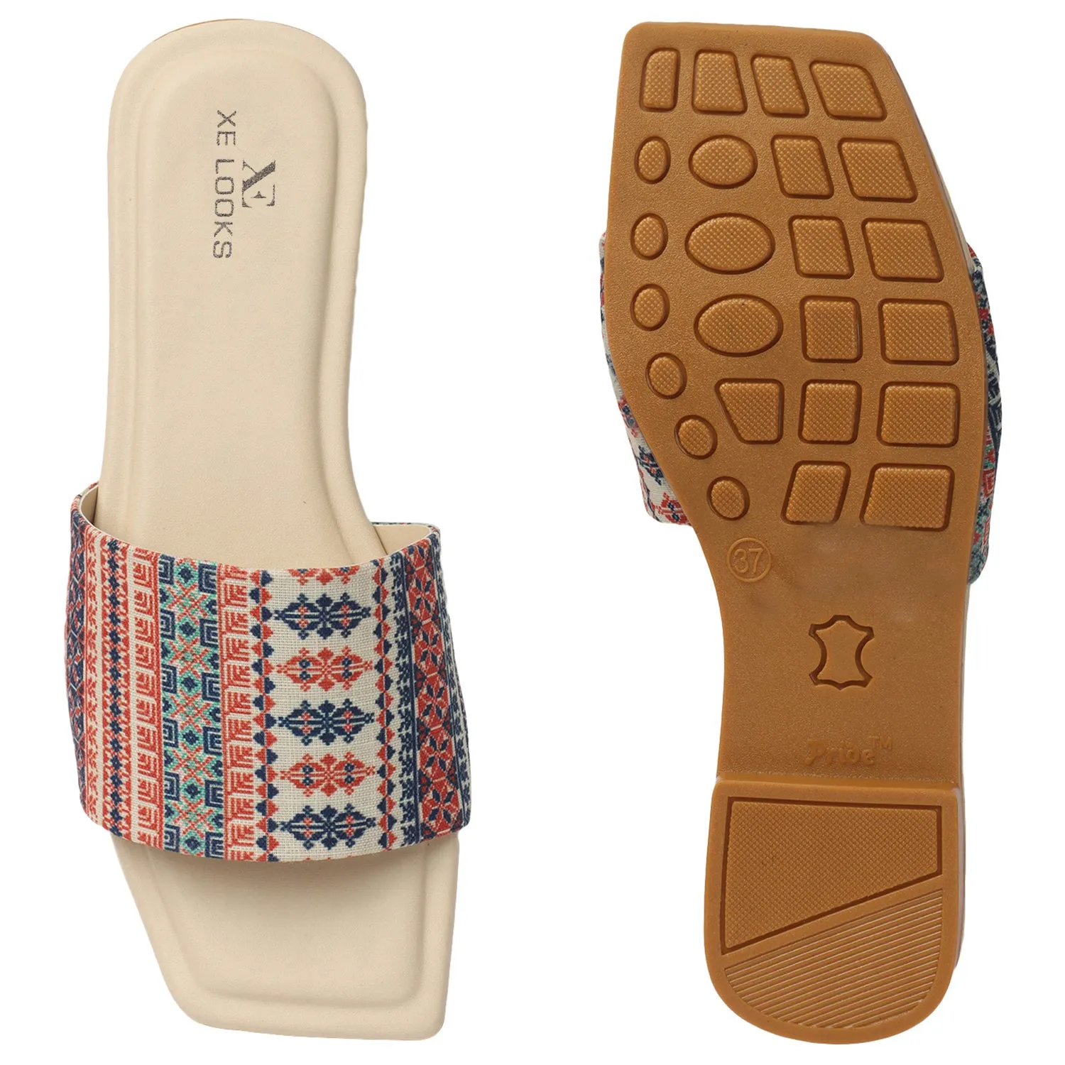 Chic Soft & Comfortable Casual Multicolor Printed Flats Slippers