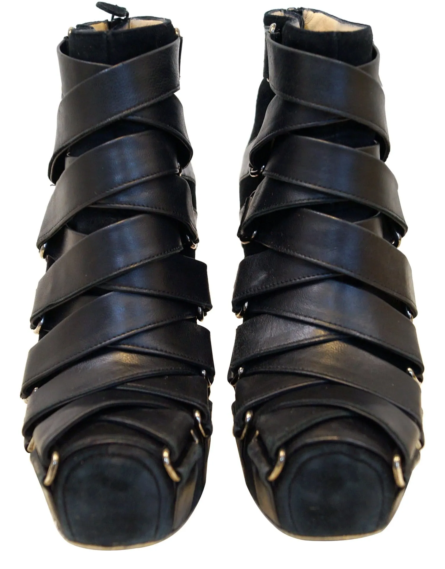 Christian Louboutin Nitoinimoi Bandage 120mm Ankle Boots Size 35.1/2 - Sale