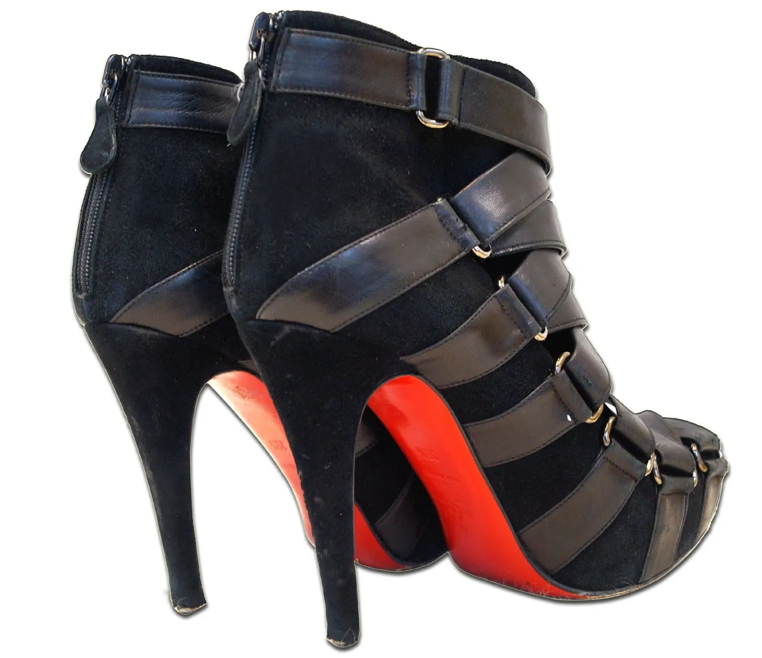 Christian Louboutin Nitoinimoi Bandage 120mm Ankle Boots Size 35.1/2 - Sale