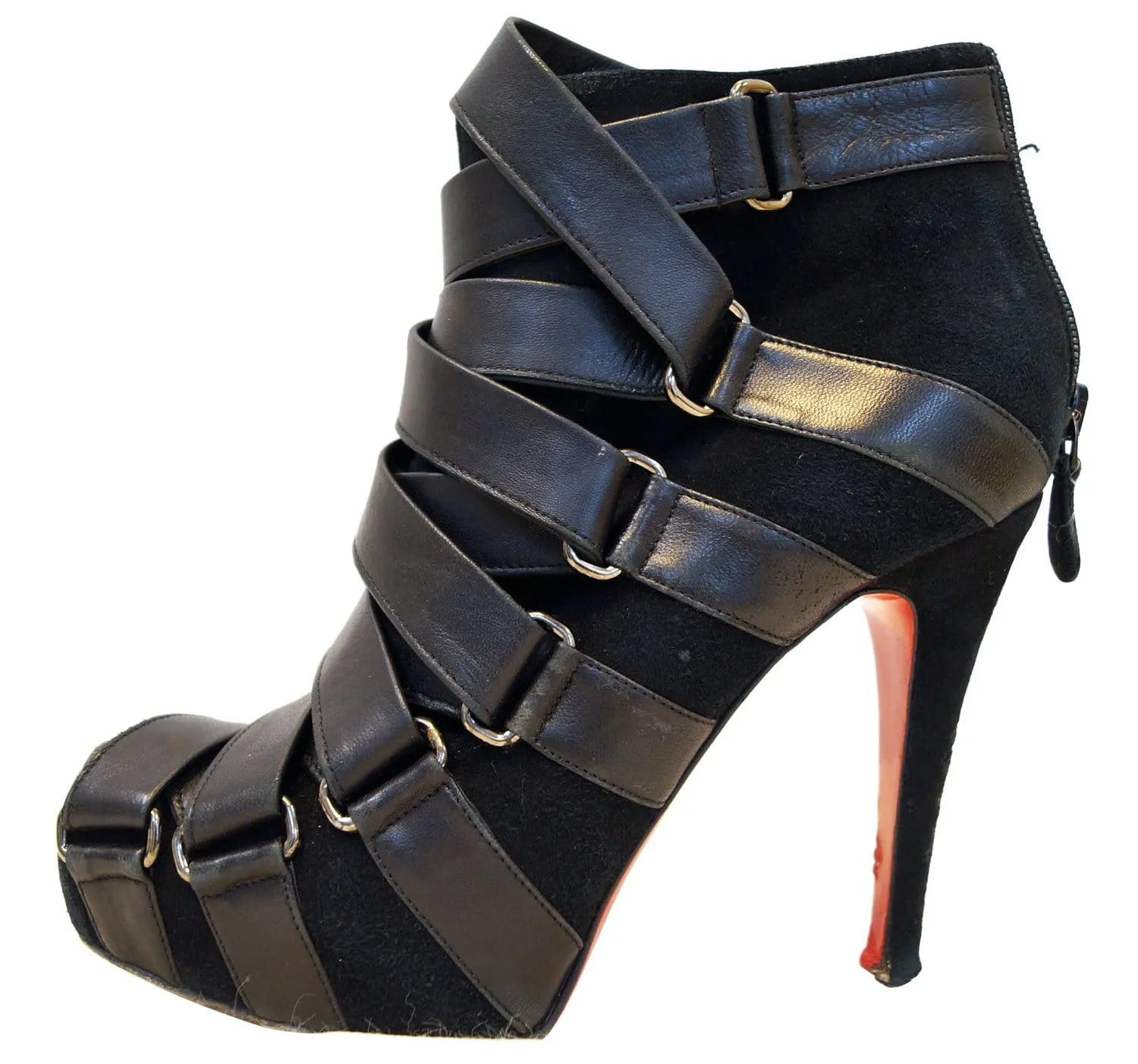 Christian Louboutin Nitoinimoi Bandage 120mm Ankle Boots Size 35.1/2 - Sale