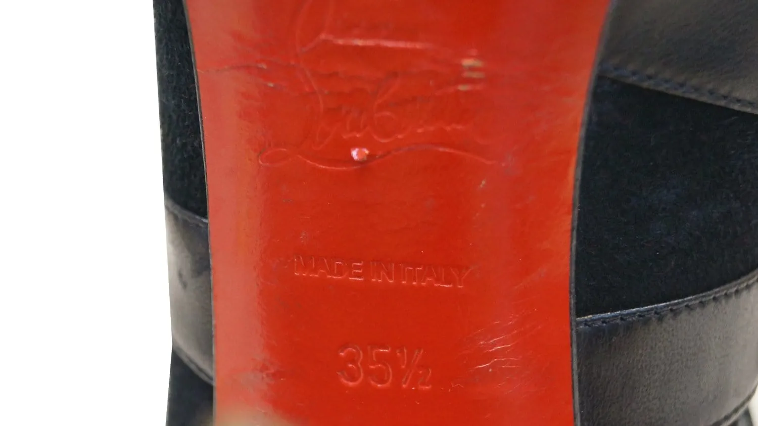 Christian Louboutin Nitoinimoi Bandage 120mm Ankle Boots Size 35.1/2 - Sale