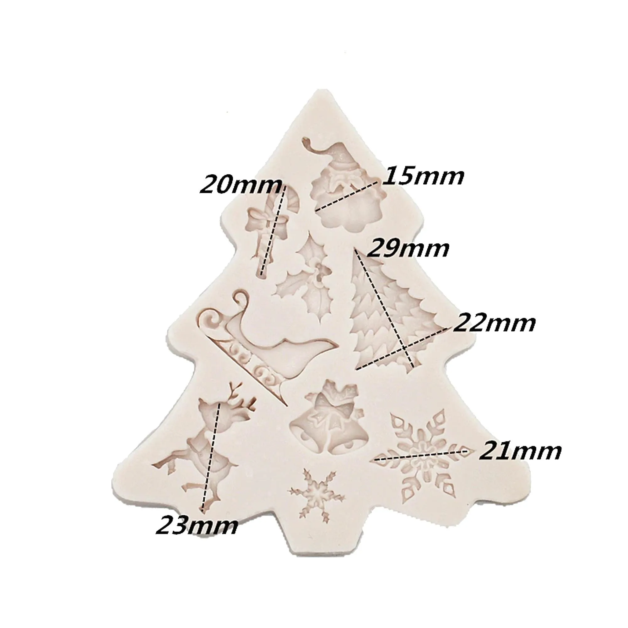 Christmas Tree Pine Tree Silicone Mold Cake Decorating Tool for Crafts, Resin, Polymer Clay.