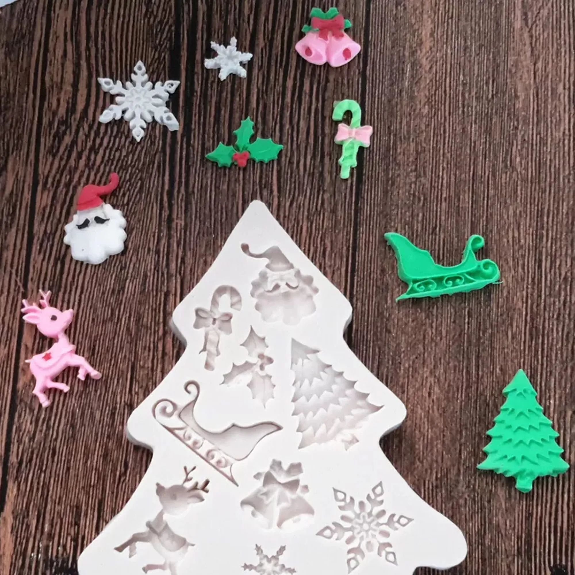 Christmas Tree Pine Tree Silicone Mold Cake Decorating Tool for Crafts, Resin, Polymer Clay.