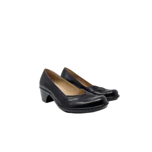 Clarks Artisan Sugar Sky Black Leather Slip On Shoes Pumps Women's Size 7M