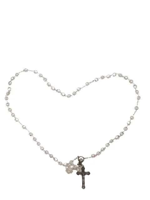 Clear Crystal Cut and Capped Rosary
