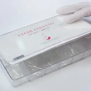 Clear Stiletto Tip Kit - 400CT.
