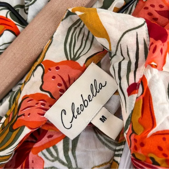 Cleobella Almati Short Tropical Boho Tie Front Resort size M