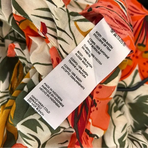 Cleobella Almati Short Tropical Boho Tie Front Resort size M