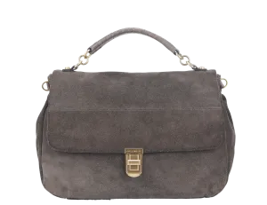 COCCINELLE GRAY COLOR SUEDE 2 WAY USE BAG WITH DUST COVER