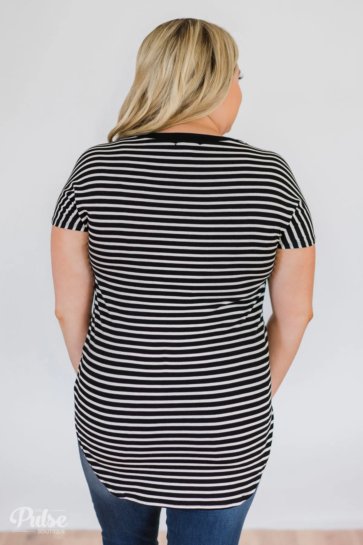 Could It Be Suede Pocket Top- Black