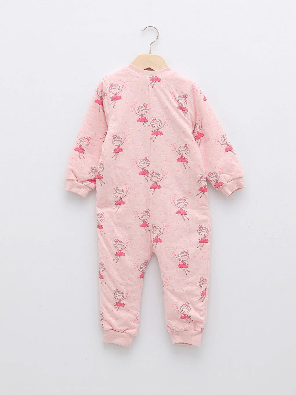Crew Neck Long Sleeve Printed Baby Girl Zipper Sleeping Bag