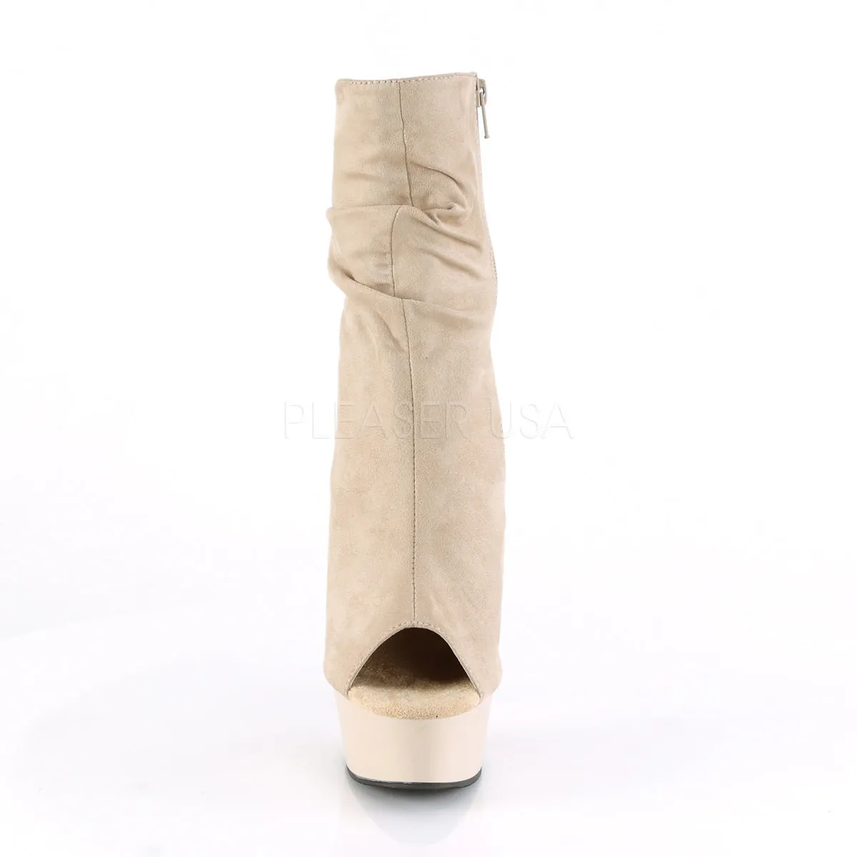 DELIGHT-1031  Beige Faux Suede/Beige Matte
