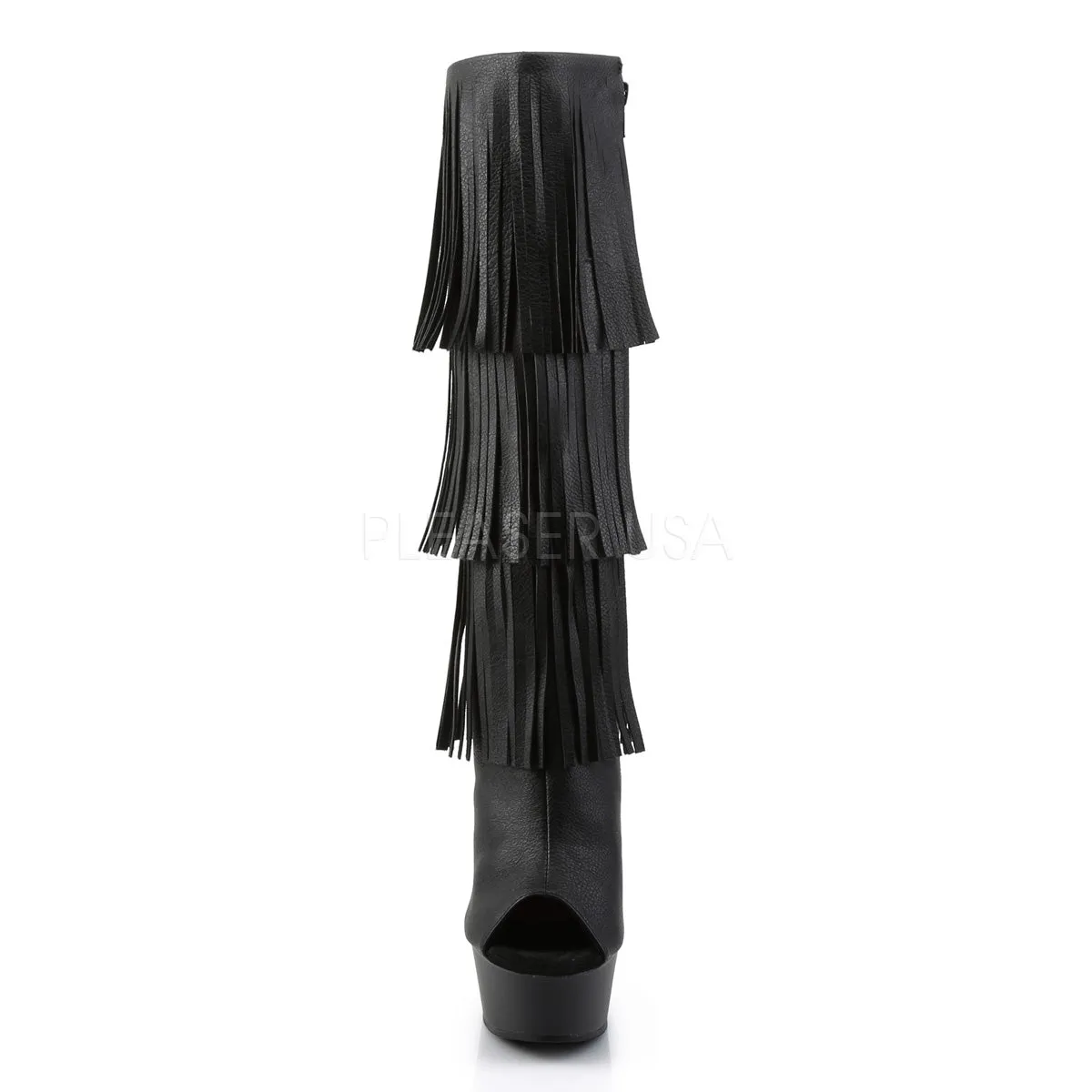 DELIGHT-2019-3  Black Faux Leather/Black Matte