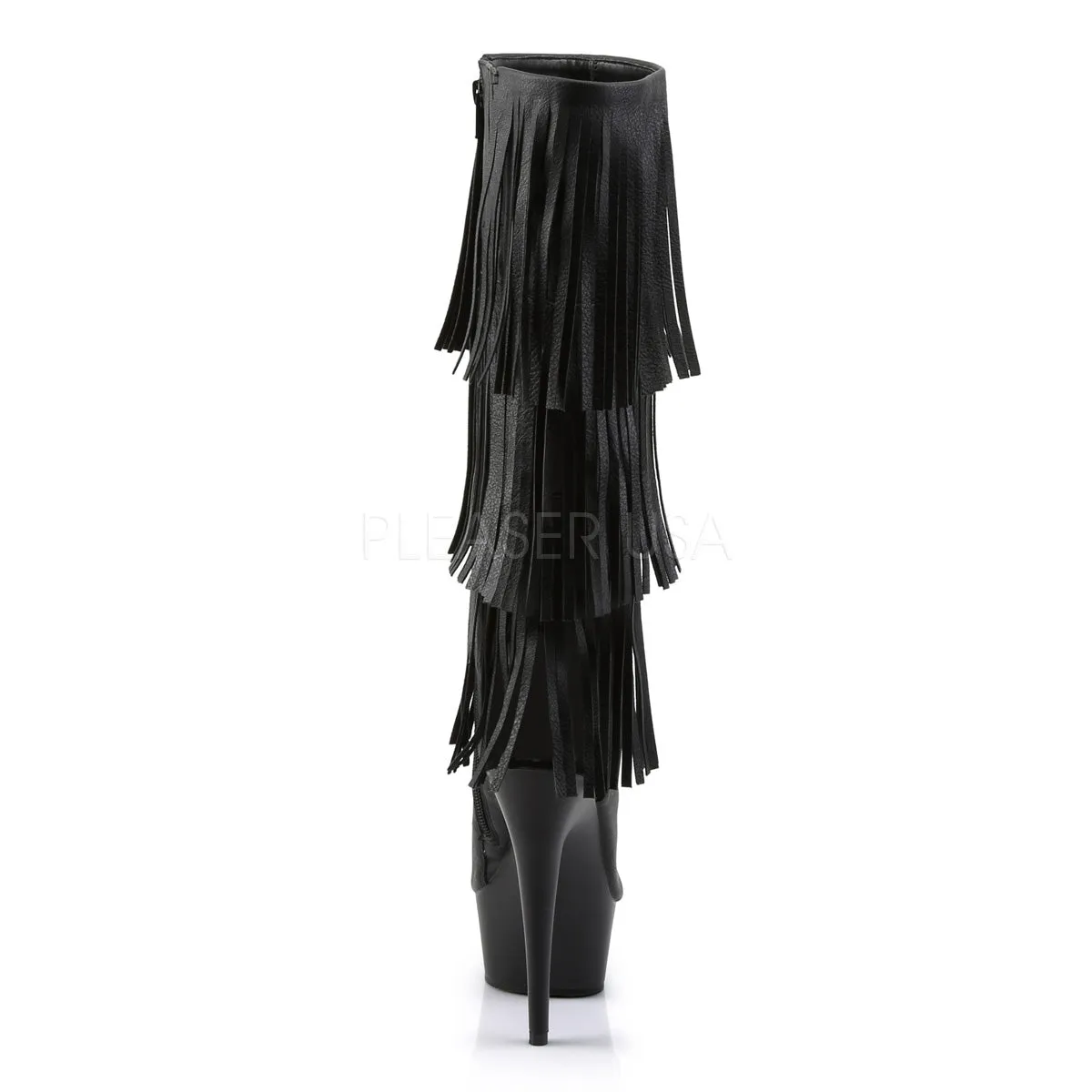 DELIGHT-2019-3  Black Faux Leather/Black Matte