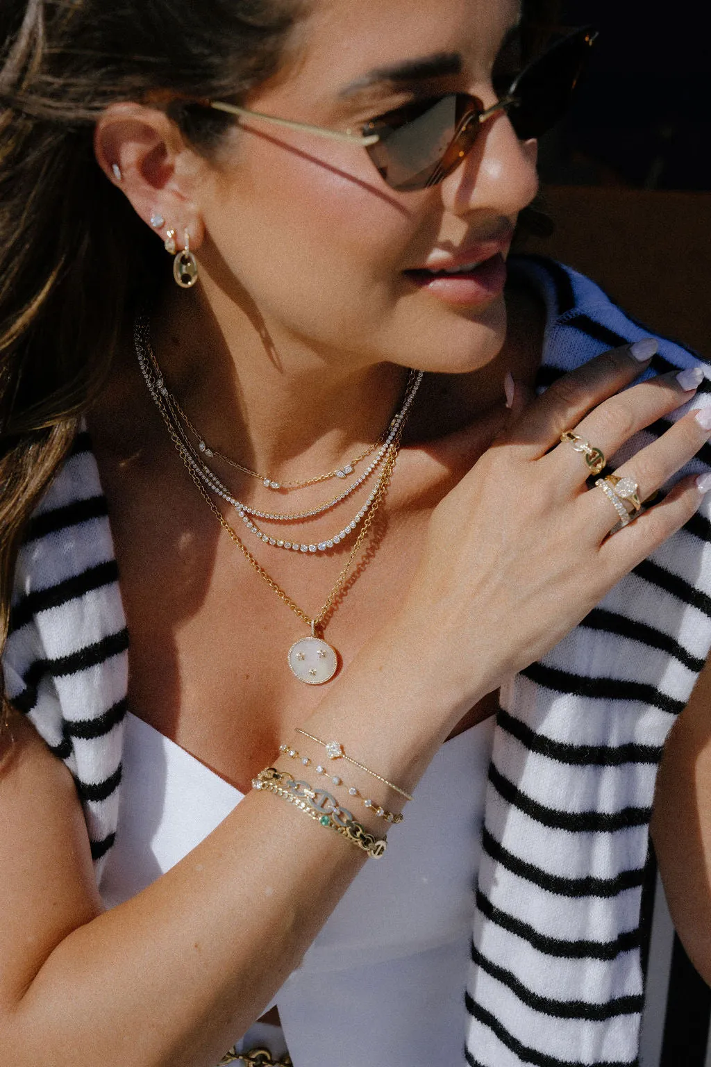 Diamond Four Leaf Clover Flexible Bangle