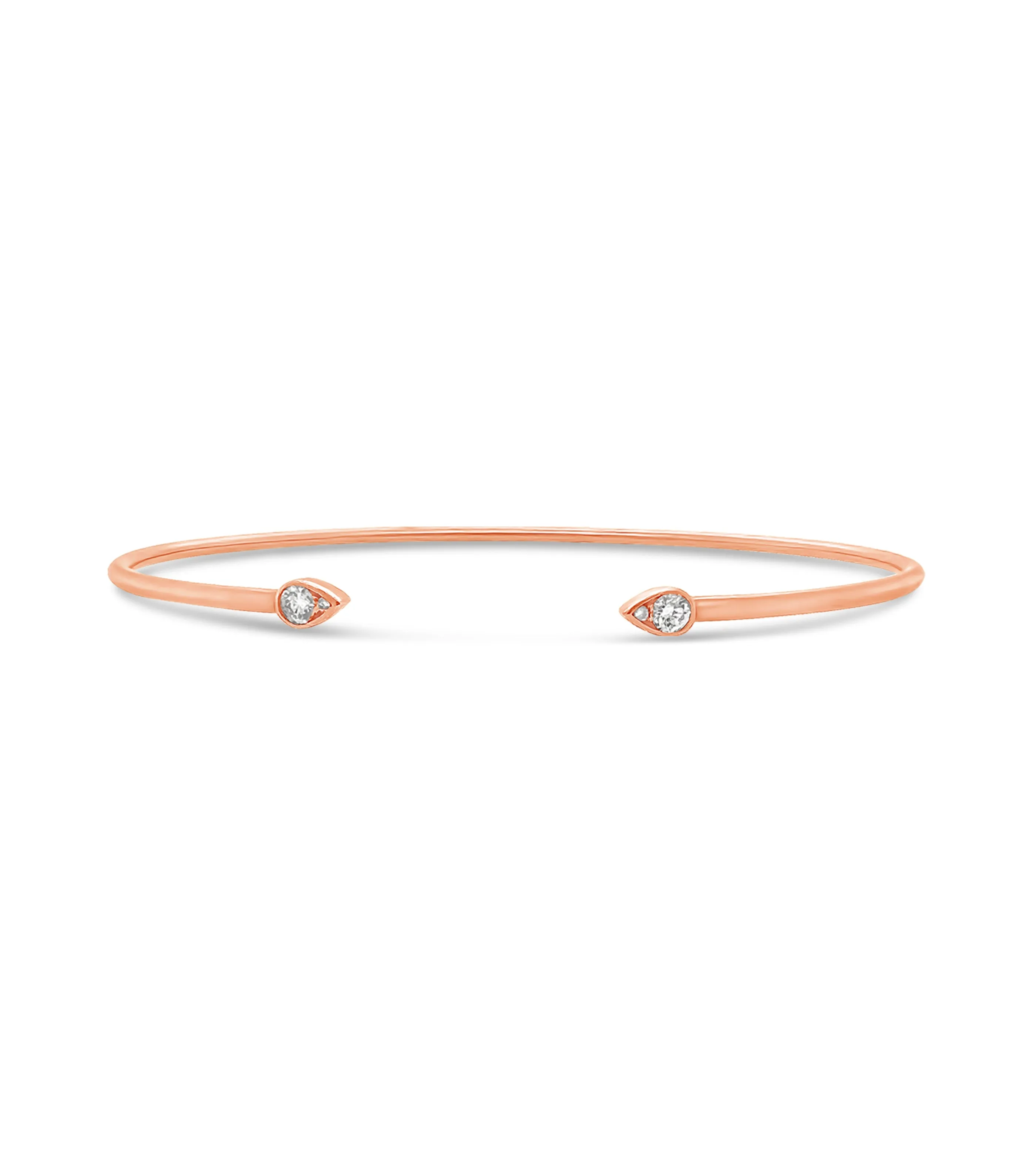 Diamond Pear Shape Flexible Bangle