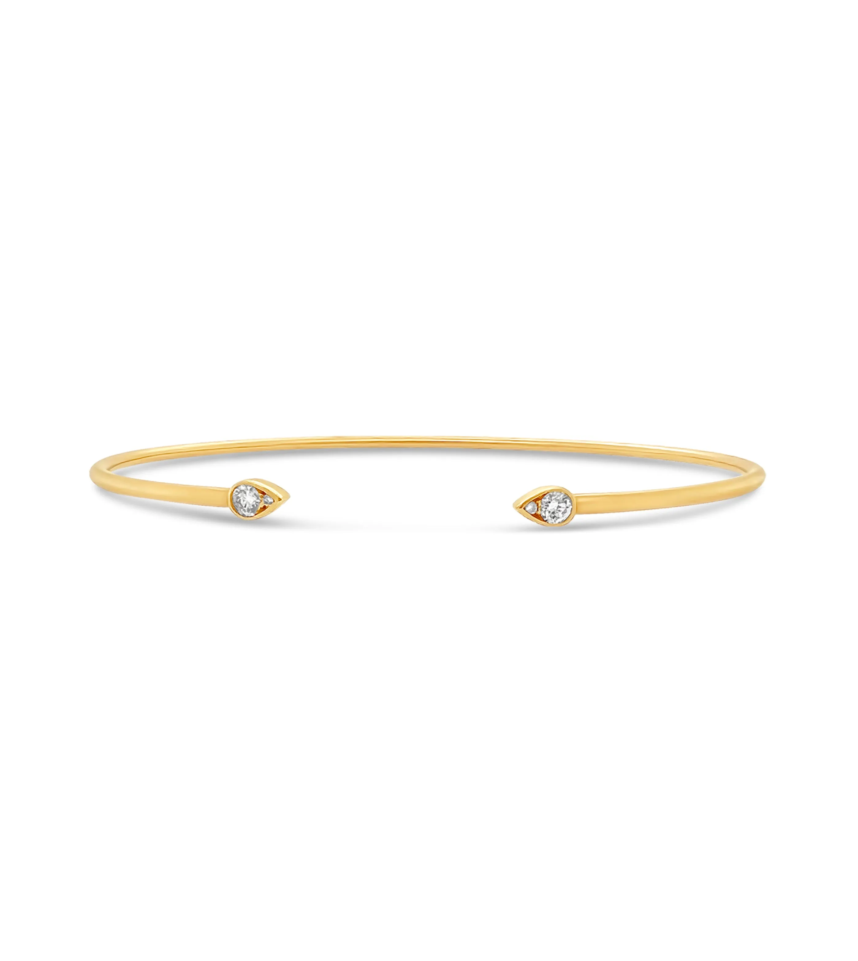 Diamond Pear Shape Flexible Bangle
