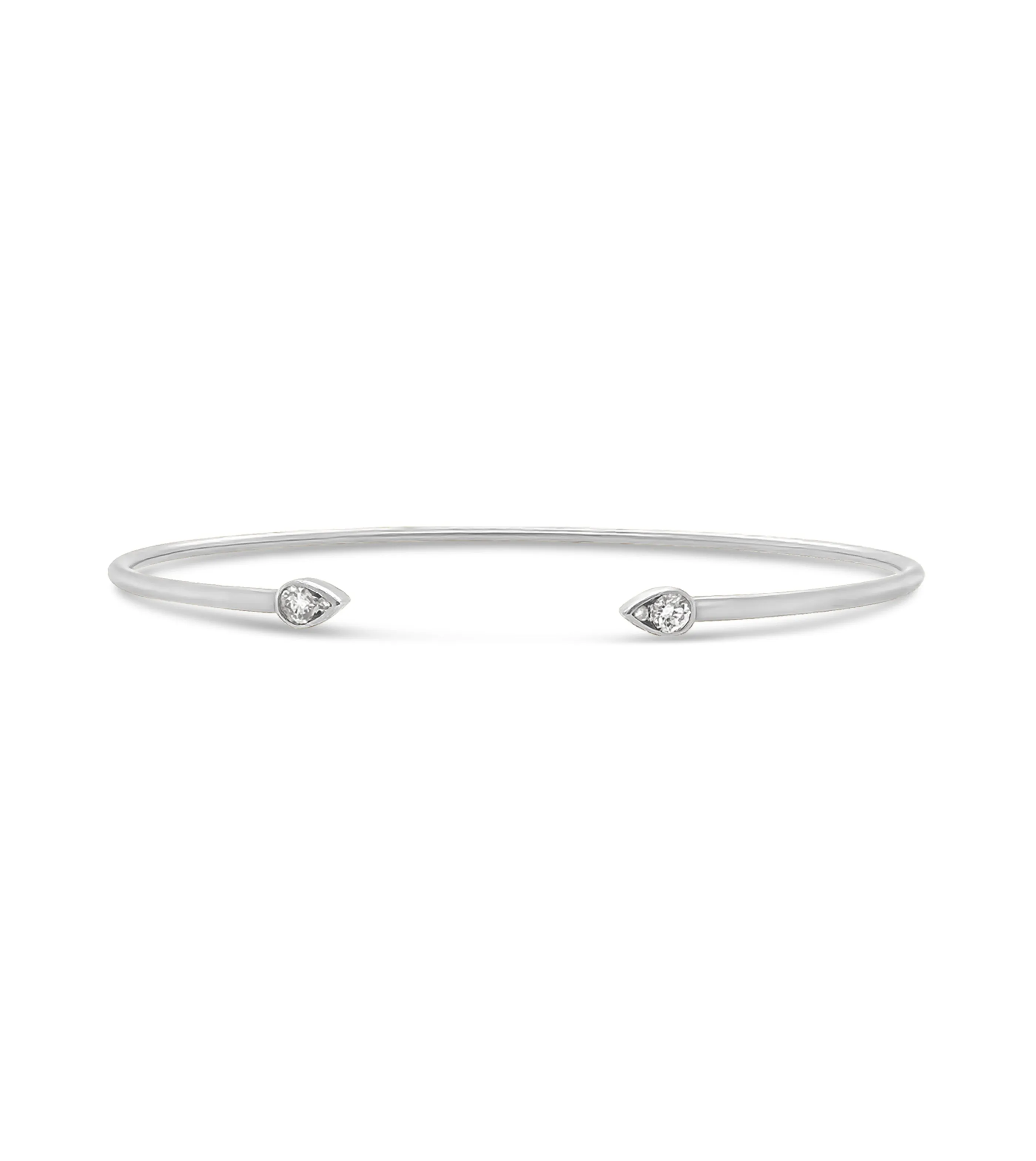 Diamond Pear Shape Flexible Bangle