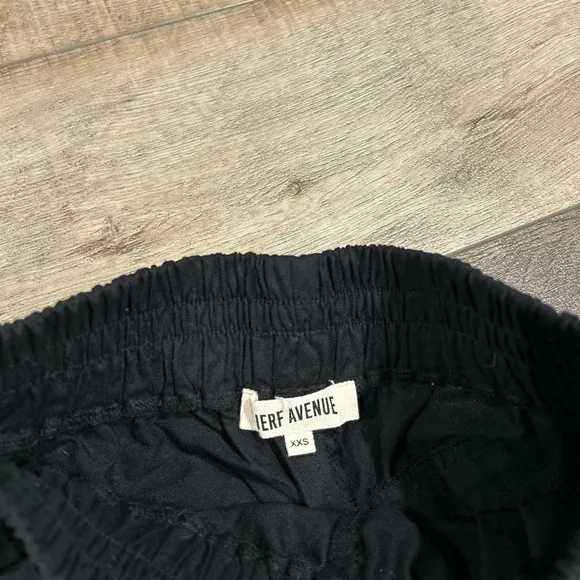 Djerf Avenue black breezy shorts in organic cotton