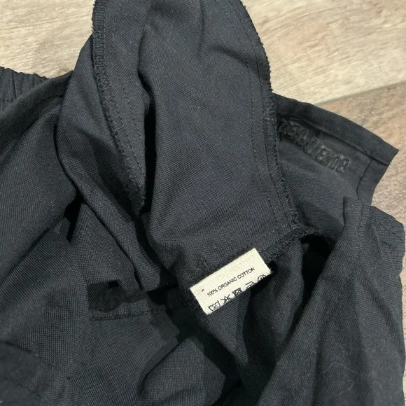 Djerf Avenue black breezy shorts in organic cotton