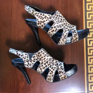 Donald J. Pliner Leopard print calfskin booties