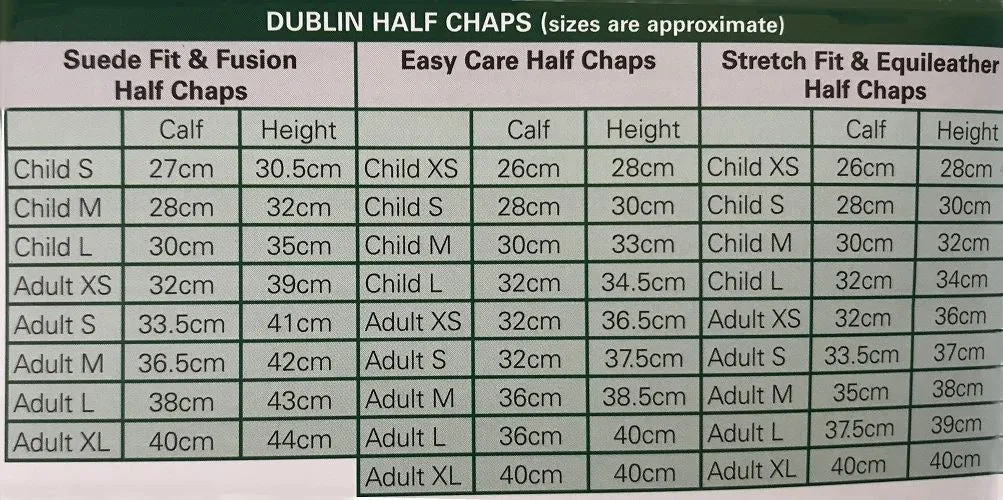 Dublin Childs Suede Half Chaps