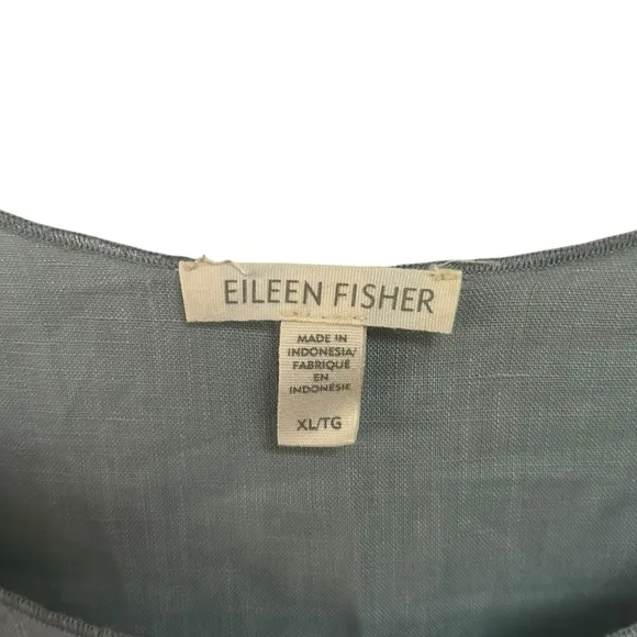 Eileen Fisher Women’s Organic Handkerchief Linen Tank Midi Dress Dawn Light Blue
