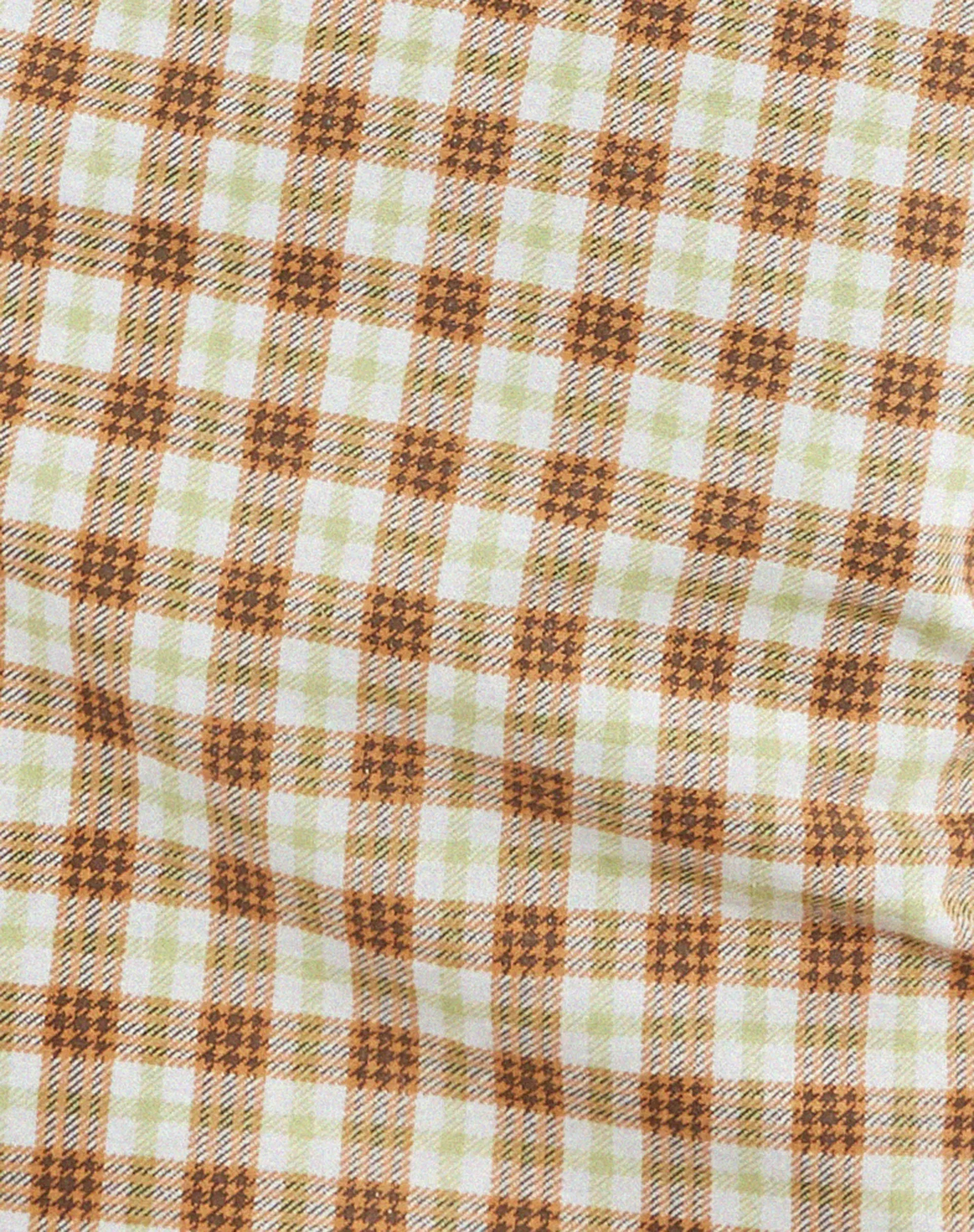 Eluned Day Dress in Yellow and Brown Check
