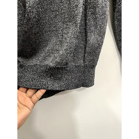 Equipment Femme Womens Metallic Wool Blend Pullover Sweater M Lightweight Office