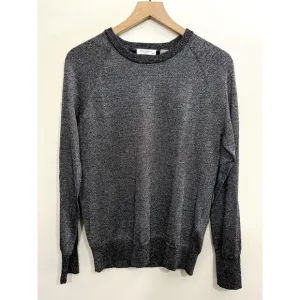 Equipment Femme Womens Metallic Wool Blend Pullover Sweater M Lightweight Office