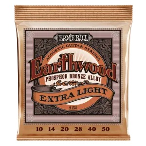 Ernie Ball Earthwood Extra Light Phosphor Bronze Acoustic Guitar Strings, 12.5-56 Gauge