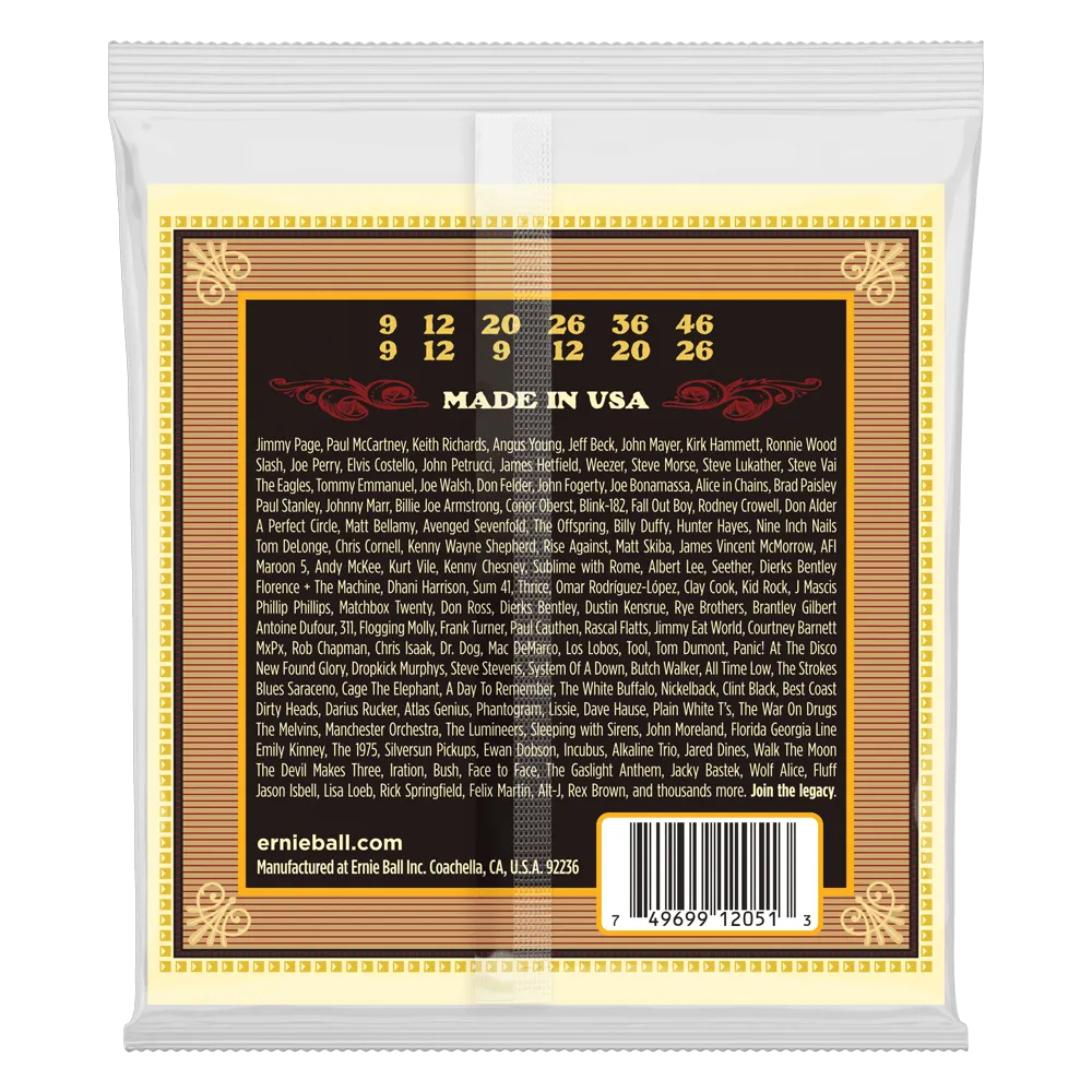 Ernie Ball Earthwood Silk and Steel Soft 12-String 80/20 Bronze Acoustic Guitar String, 9-46 Gauge