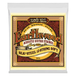 Ernie Ball Earthwood Silk and Steel Soft 12-String 80/20 Bronze Acoustic Guitar String, 9-46 Gauge