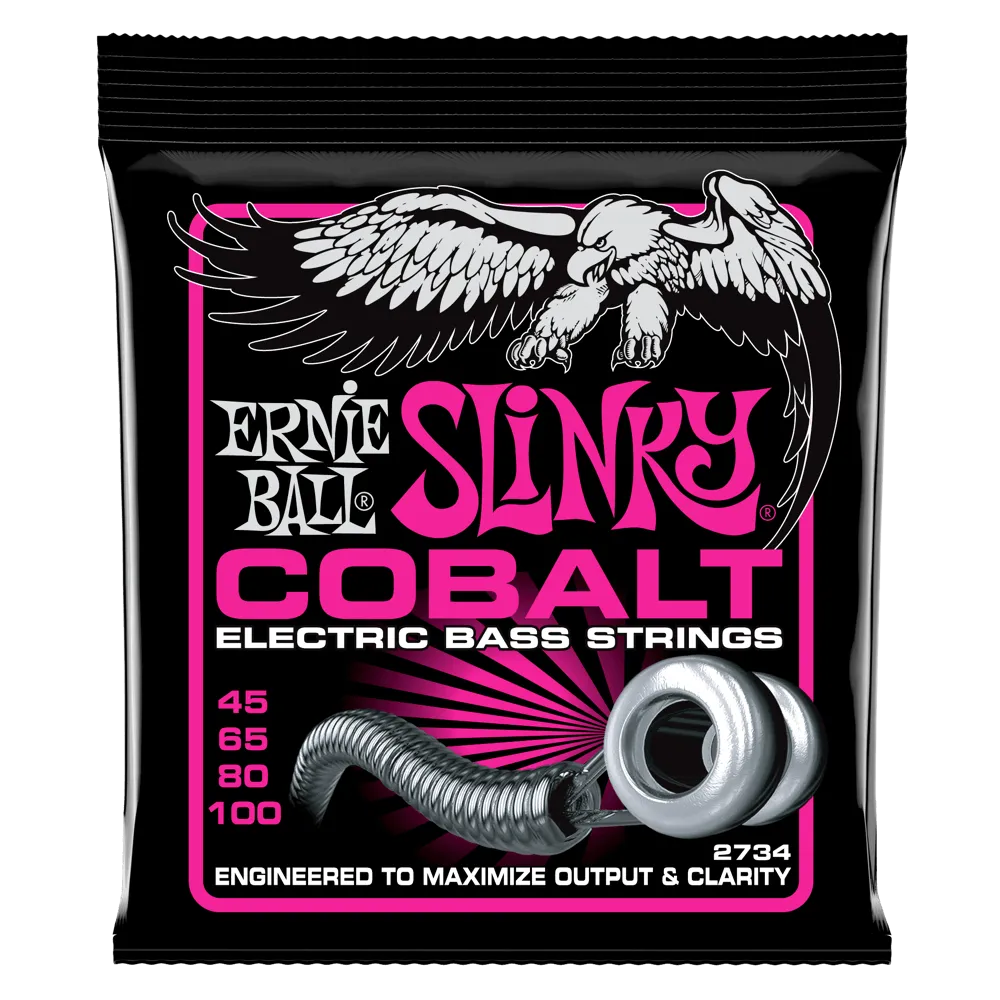 Ernie Ball Super Slinky Cobalt Electric Bass Strings - 45-100 Gauge