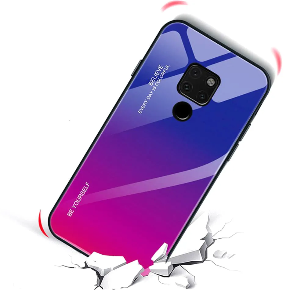 Etui Gradient Glass Case - Huawei P20 Pro - Warm Sunset