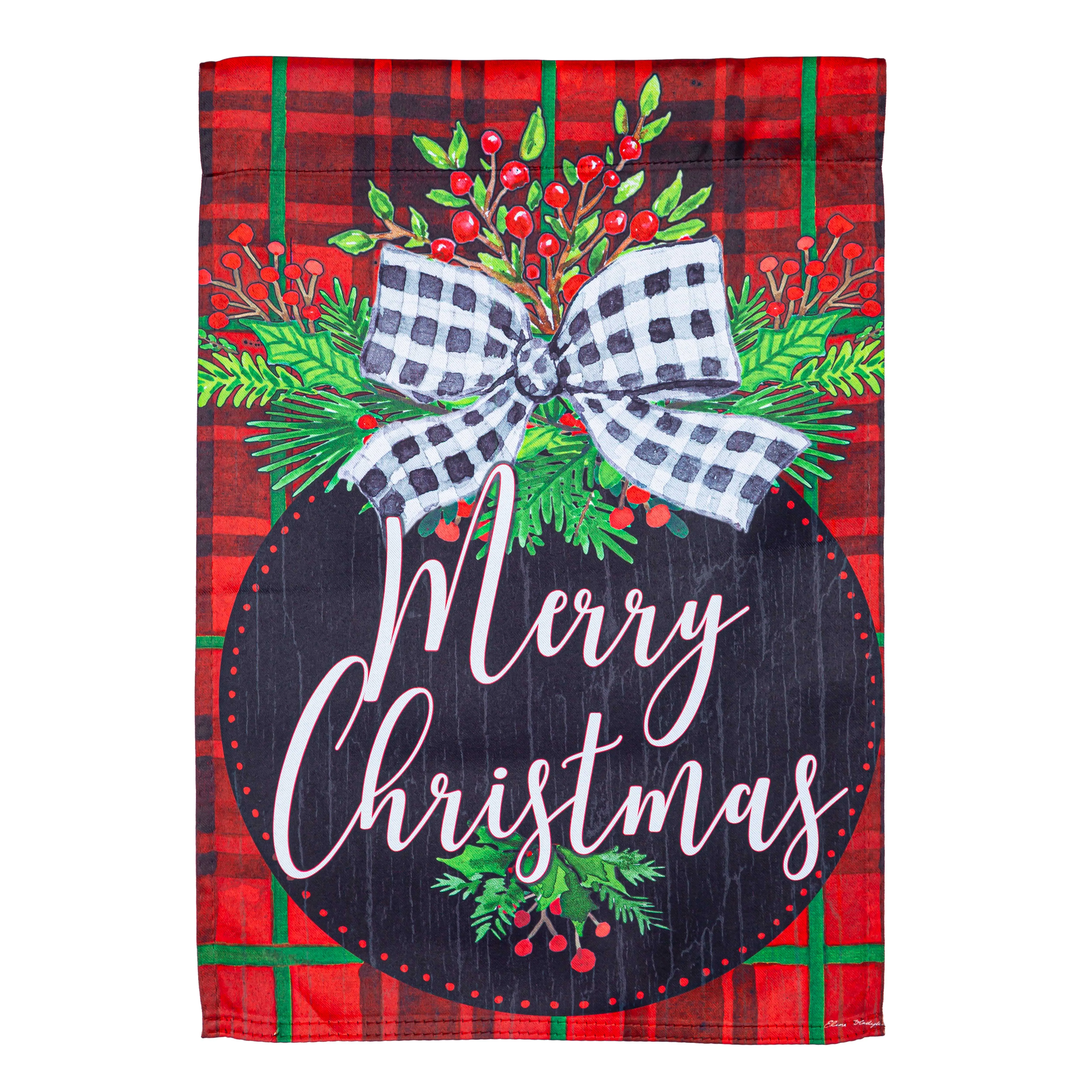 Farmhouse Ornament Suede Garden Flag,14s11079