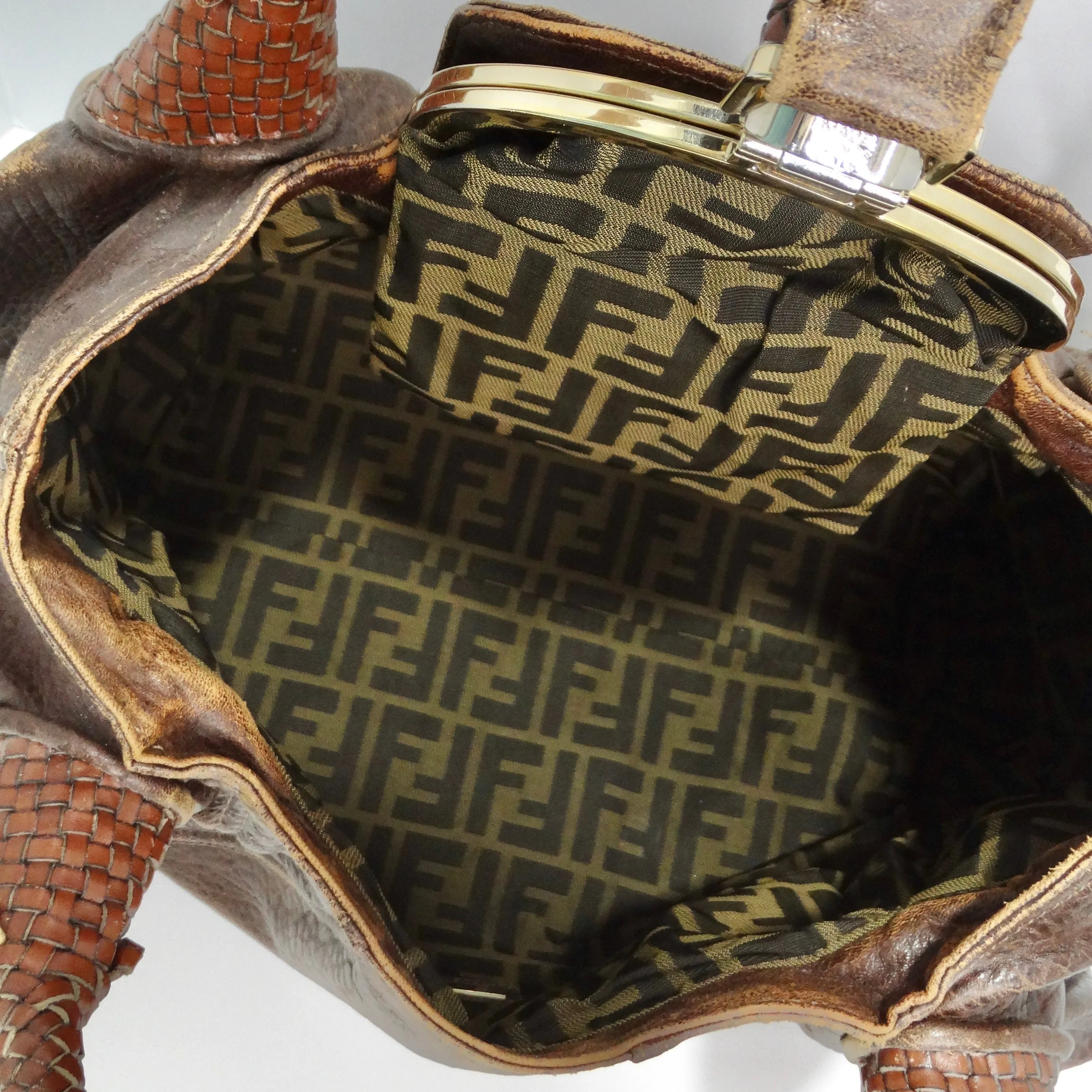 Fendi Brown Leather Spy Shoulder Bag