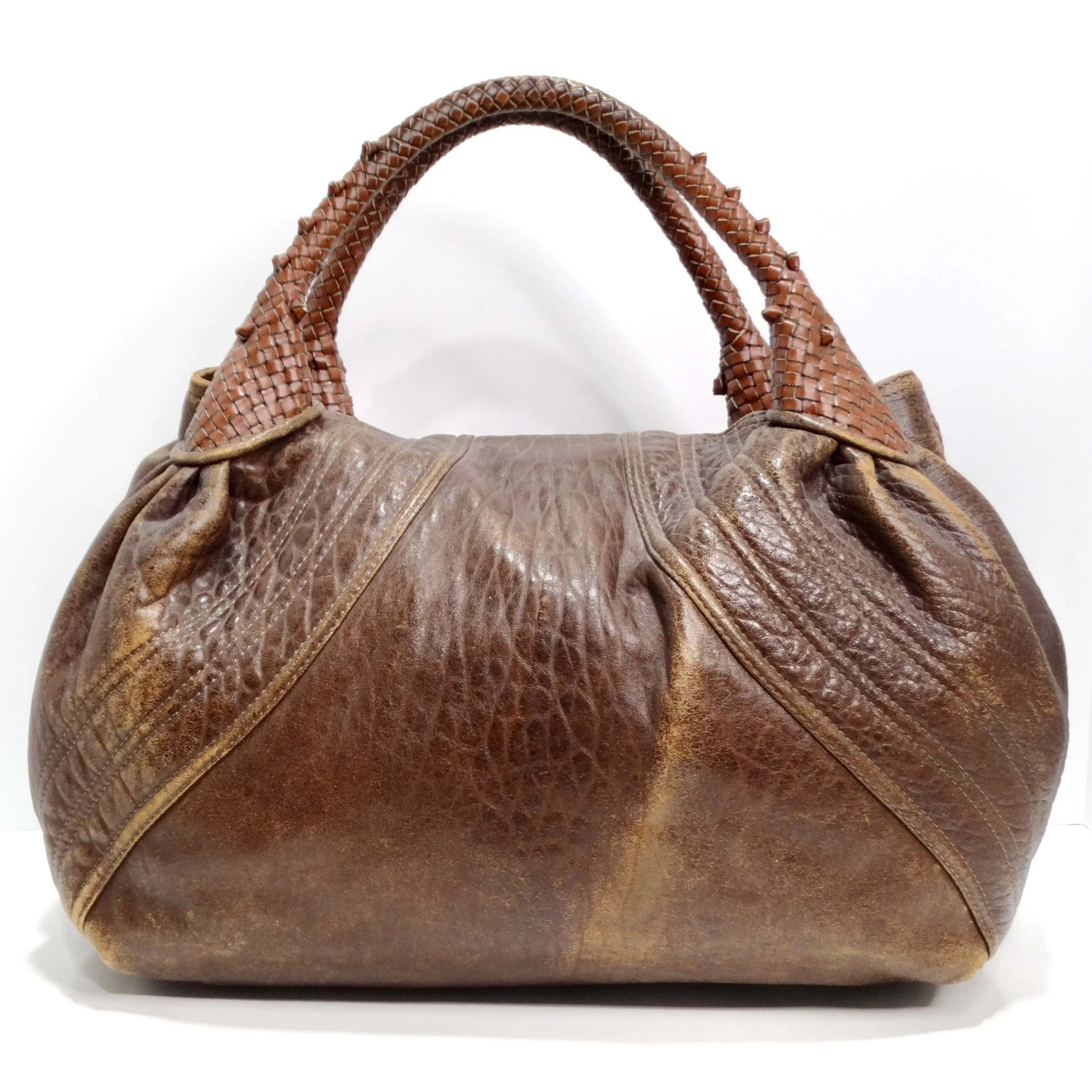 Fendi Brown Leather Spy Shoulder Bag